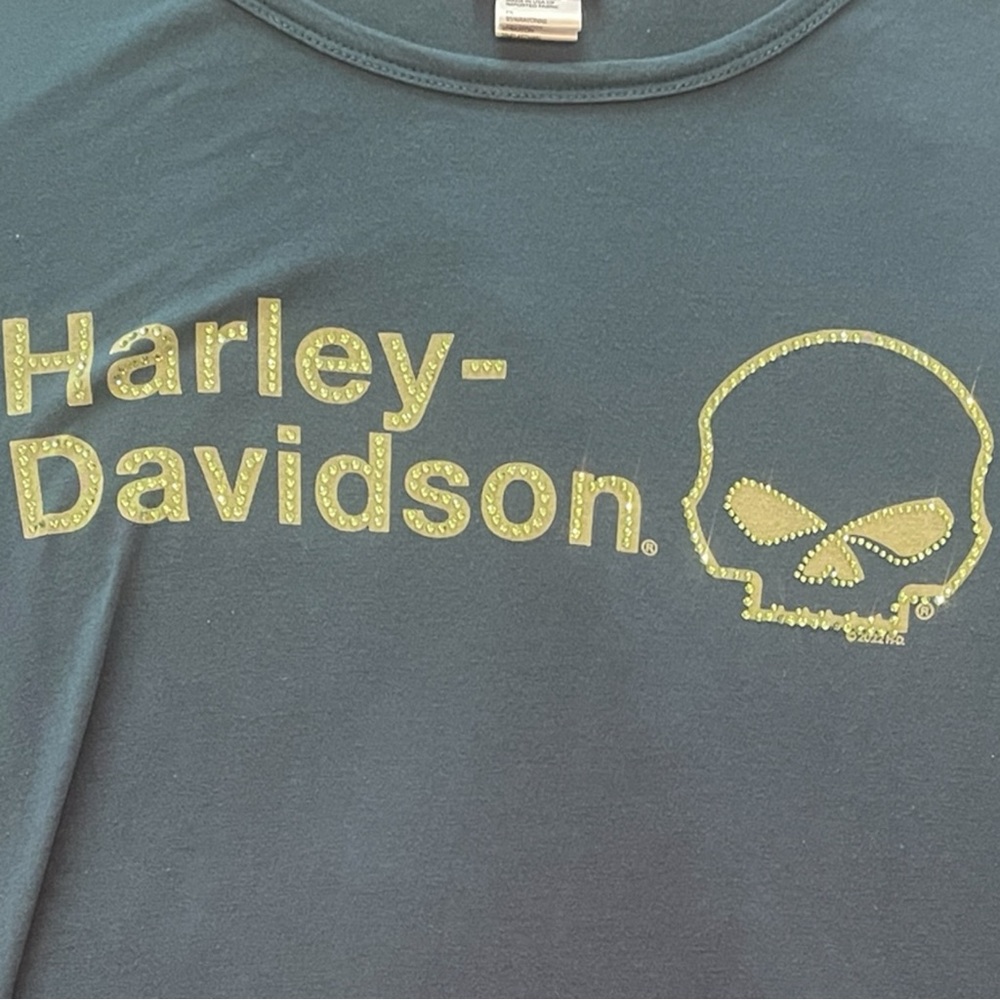 Harley-Davidson Graphic long sleeve with rhinestone accents